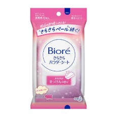 [카오]비오레 사라사라 파우더 시트 비누향 10매입, 휴대용 데오드란트